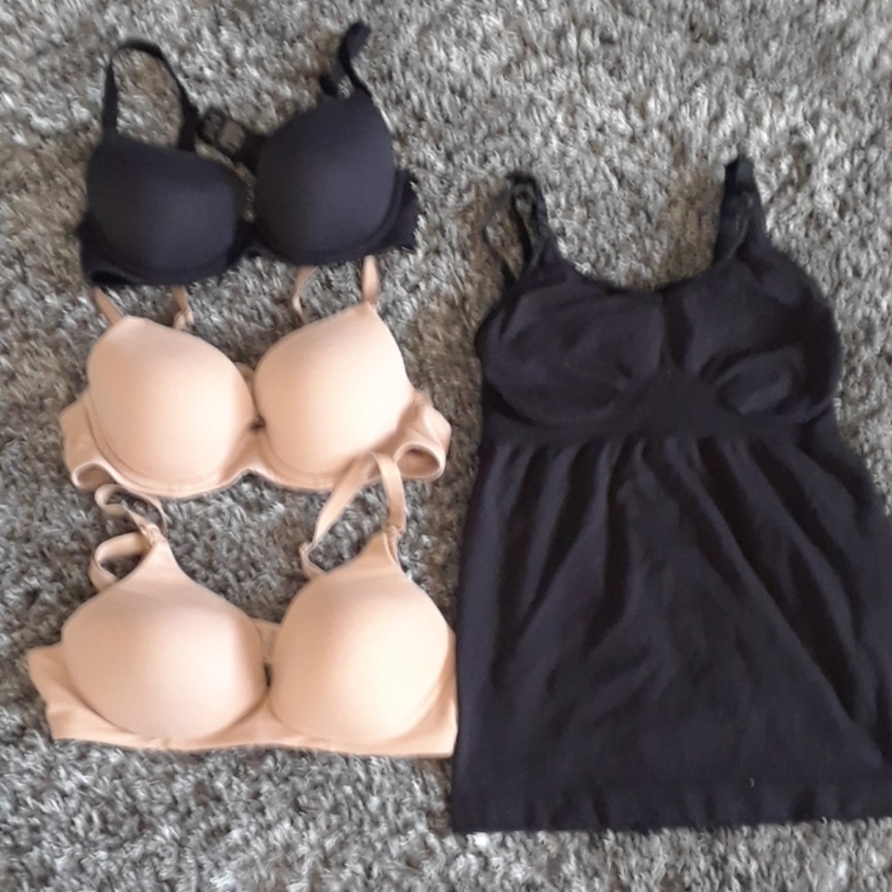 3 nursing bras and one nursing tank lot